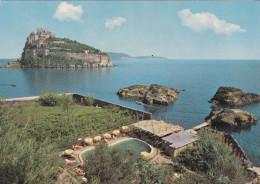 Cartolina Ischia ( Napoli ) Castello Con Giardino E Piscina Eden - Napoli (Napels)