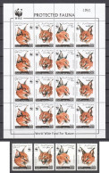 MNH Set + Sheet 1998 WWF - CARACAL - Unused Stamps