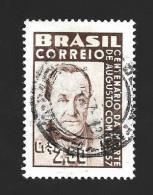 Brasil Centenario Da Morte Augusto Comte Timbre Used Stamp 1957 Postzegel Htje - Gebraucht