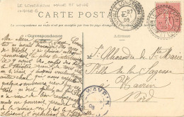 CACHET FACTEUR BOITIER - LE LONGERON (MAINE-ET-LOIRE) - INDICE 6 - Manual Postmarks