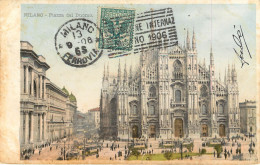 ITALIE - OBLITERATION MECANIQUE - ESPOSITIONE INTERNAZ MILANO 1906 - VIGNETTE EXPOSITION AU DOS - Maschinenstempel (EMA)