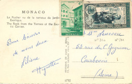 MONACO - TIMBRES N°310 - N°341 SUR CARTE - Autres & Non Classés