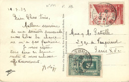 MONACO - TIMBRES N°171 - N°172 SUR CARTE - Other & Unclassified