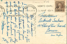 MONACO - TIMBRE N°115 SUR CARTE - Other & Unclassified