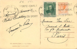 MONACO - TIMBRES N°65 - N°82 SUR CARTE - Other & Unclassified