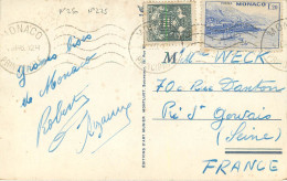 MONACO - TIMBRES N°250 N°275 SUR CARTE - Sonstige & Ohne Zuordnung