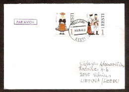 Estonia 1994●National Costumes●●Volkstrachten●Tallinn●Complet Set On Letter To Lithuania - Estonie