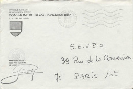 Secap De Strasbourg Koenigshoffen Sur Franchise Postale De Mairie - Mechanical Postmarks (Other)