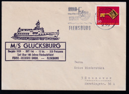 OSt. Flensburg 4.6.68 + Cachet MS Glücksburg Auf Brief - Other & Unclassified