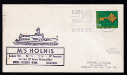 OSt. Flensburg 5.6.66 + Cachet MS Holnis Auf Brief - Other & Unclassified