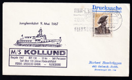 OSt. Flensburg 6.9.67 + Cachet MS Kollund Auf Brief - Other & Unclassified