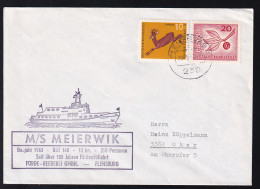 OSt. Flensburg 28.5.66 + Cachet MS Meirtwik Auf Brief - Autres & Non Classés