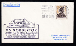 OSt. Flensburg 9.9.66 + Cachet MS Nirdertor Auf Brief - Other & Unclassified