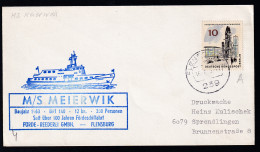 OSt. Flensburg 16.10.66 + Cachet MS Meirtwik Auf Brief - Sonstige & Ohne Zuordnung