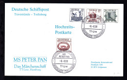 DEUTSCHE SCHIFFSPOST MS PETER PAN TT-LINE TRAVEMÜNDE-TRELLEBORG 8.8.88  - Sonstige & Ohne Zuordnung