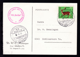 DEUTSCHE SCHIFFSPOST MS BERLIN NORDDEUTSCHER LLOYD LLOYD-HERBSTREISE 3.10.66  +  - Autres & Non Classés