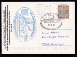 DEUTSCHE SCHIFFSPOST MS WILHELMSHAVEN WILHELMSHAVEN-HELGOLANDLINIE 21.5.98 +  - Autres & Non Classés