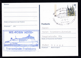 DEUTSCHE SCHIFFSPOST TT-Line MS Robin Hood TRAVEMÜNDE-TRELLEBORG 27.-9.-1 + - Altri & Non Classificati