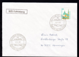 DEUTSCHE SCHIFFSPOST MS KAHLEBERG TR-Line ROSTOCK-TRELLEBORG 12.11.92 + R1  - Autres & Non Classés