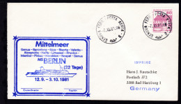 OSt. Genua 7.10.81 + Cachet MS Berlin Mittelmeer Auf Brief - Other & Unclassified