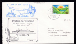 OSt. Kiel 11.8.80 + Cachet MS Berlin Perlen Der Ostsee Auf Brief - Sonstige & Ohne Zuordnung