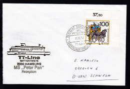 DEUTSCHE SCHIFFSPOST MS PETER PAN TT-Line TRAVEMÜNDE-TRELLEBORG 11.02.90 + - Sonstige & Ohne Zuordnung