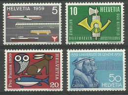 Switzerland 1959 Mi 668-671 MNH  (ZE1 SWT668-671) - Other & Unclassified