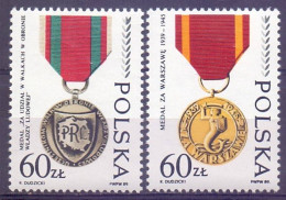 Poland 1989 Mi 3225-3226 Fi 3077-3078 MNH  (ZE4 PLD3225-3226) - Militaria