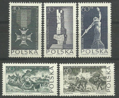 Poland 1964 Mi 1533-1537 Fi 1384-1388 MNH  (ZE4 PLD1533-1537) - Denkmäler
