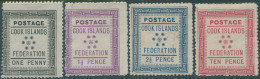 Cook Islands 1892 SG1-4 White Paper Set MNH - Cook Islands