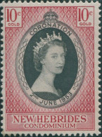 New Hebrides 1953 SG79 10c Coronation QEII MNH - Other & Unclassified