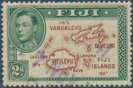 Fiji 1938 SG254 2d Brown And Green Islands With 180 KGVI P13½ FU - Fiji (1970-...)