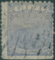 Fiji 1886 SG50 1d Dull Blue VR P10x11¾ FU - Fidji (1970-...)