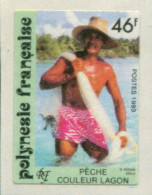 French Polynesia 1993 Sc#610,SG670 46f Cast-net Fisherman Self Adhesive MNH - Autres & Non Classés