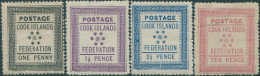 Cook Islands 1892 SG1-4 Federation White Paper Set MH - Cookinseln