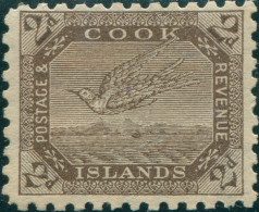 Cook Islands 1896 SG15 2d Brown White Tern MH - Cook