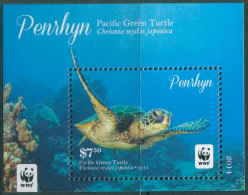 Cook Islands Penrhyn 2014 SG649 $7.50 Green Turtle MS MNH - Penrhyn