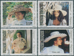 French Polynesia 1983 Sc#379-382,SG393-396 Polynesian Hats Set MNH - Other & Unclassified