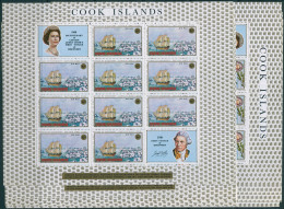 Cook Islands 1968 SG269-276 Cook's 1st Voyage Sheets Set MLH - Cookinseln