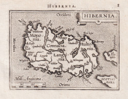 Hibernia - Ireland Irland Island Insel Ile Hibernia / Map Karte / Epitome Du Theatre Du Monde / Theatro Del Mo - Stiche & Gravuren