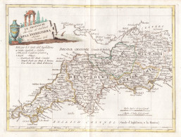 Le Province Che Sono Al Sud Ouest Dell'Inghilterra - Exeter Bristol Bath Salisbury Somerton Dorchester Somerse - Stiche & Gravuren