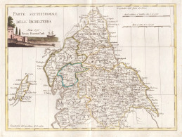 Parte Settentrionale Dell'Inghilterra - Northumberland Cumberland Durham Yorkshire Isle Of Man Sheffield Newca - Estampes & Gravures