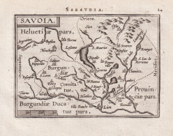 Savoia - Savoia Savoy Savoyen Savoie / France Frankreich / Carte Map Karte / Epitome Du Theatre Du Monde / The - Stiche & Gravuren