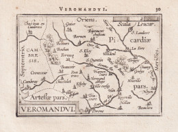 Veromandui - Vermandois Saint-Quentin Peronne Picardie Aisne Somme / France Frankreich / Carte Map Karte / Epi - Estampes & Gravures