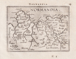 Normandia - Normandie Normandy Rouen Cherbourg Dieppe France Frankreich / Carte Map Karte / Epitome Du Theatre - Stiche & Gravuren