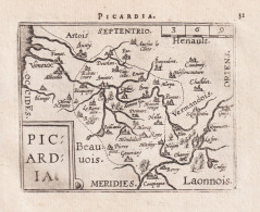 Picardia - Picardie Aisne Oise Somme / France Frankreich / Carte Map Karte / Epitome Du Theatre Du Monde / The - Estampes & Gravures