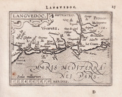 Languedoc - Languedoc Midi-Pyrenees Occitanie / France Frankreich / Carte Map Karte / Epitome Du Theatre Du Mo - Estampes & Gravures