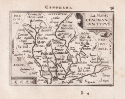 La Mans Cenomano Rum Typus - Maine Le Mans / France Frankreich / Carte Map Karte / Epitome Du Theatre Du Monde - Prints & Engravings