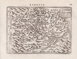 Limania / Limaniae Descriptio - Limagne Auvergne Puy Et Dome Thiers Allier / France Frankreich / Carte Map Kar - Prints & Engravings