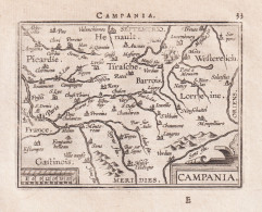 Campania - Champagne Aisne Seine-et-Marne / France Frankreich / Carte Map Karte / Epitome Du Theatre Du Monde - Estampes & Gravures